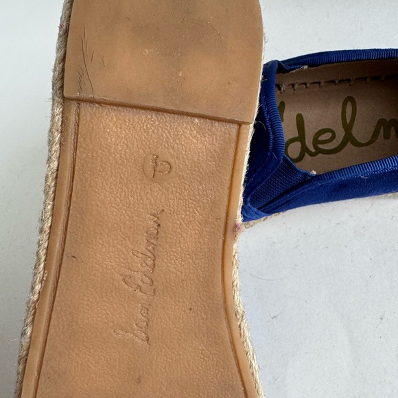 Sam Edelman Blue Carrin Suede Leather platform espadrilles. Size 6.5 - Picture 11 of 11